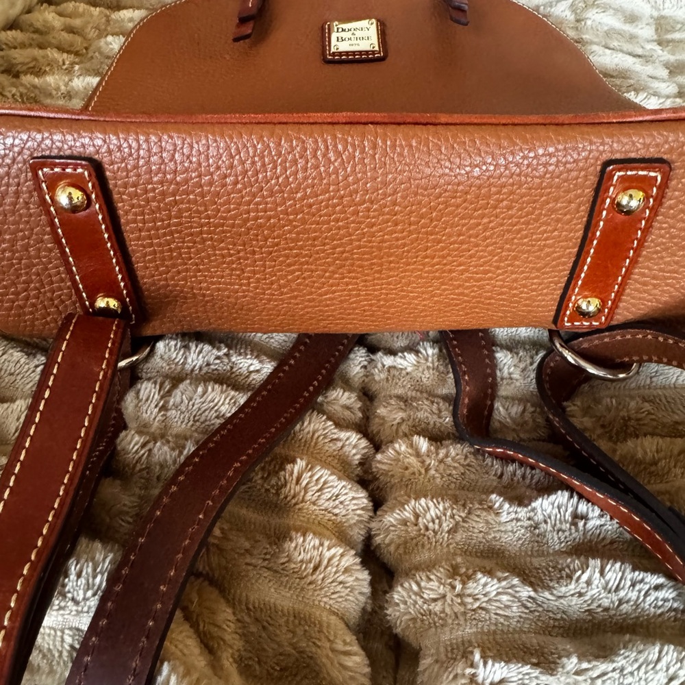 Dooney & Bourke Caramel Pebble Grain Zip Pod Backpack - Picture 3 of 9